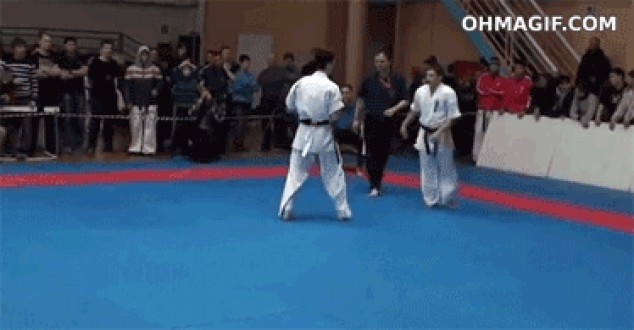 Combate de karate épico